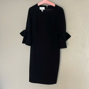 Donna Morgan Black Dress 3/4 Bow Sleeve